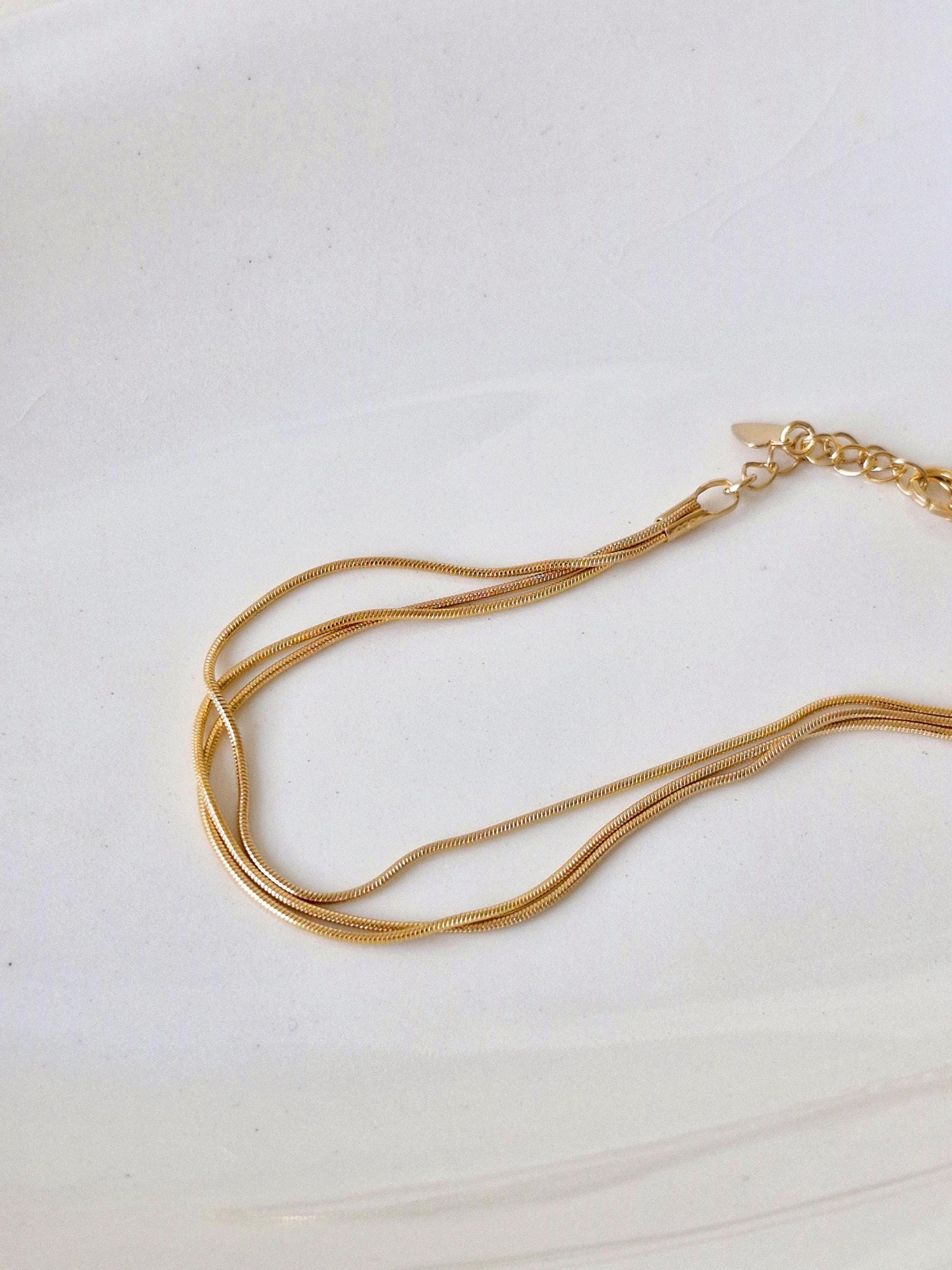 three tier layer snake chain bracelet 925 silver. beautiful bangle
