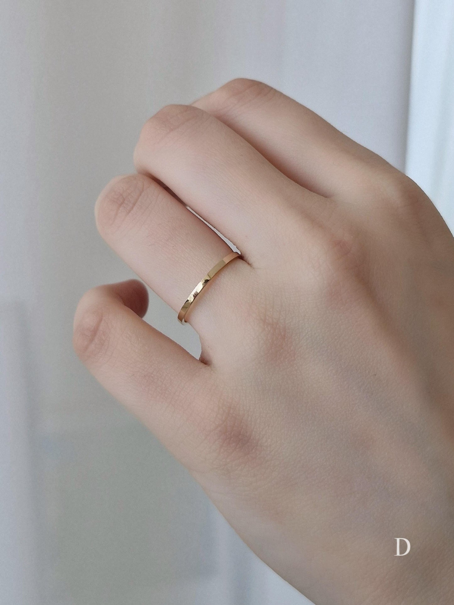 Classic flat Wedding Band. Engagement propasal ring. 14k 18k solid gold ring. Engraving ring.