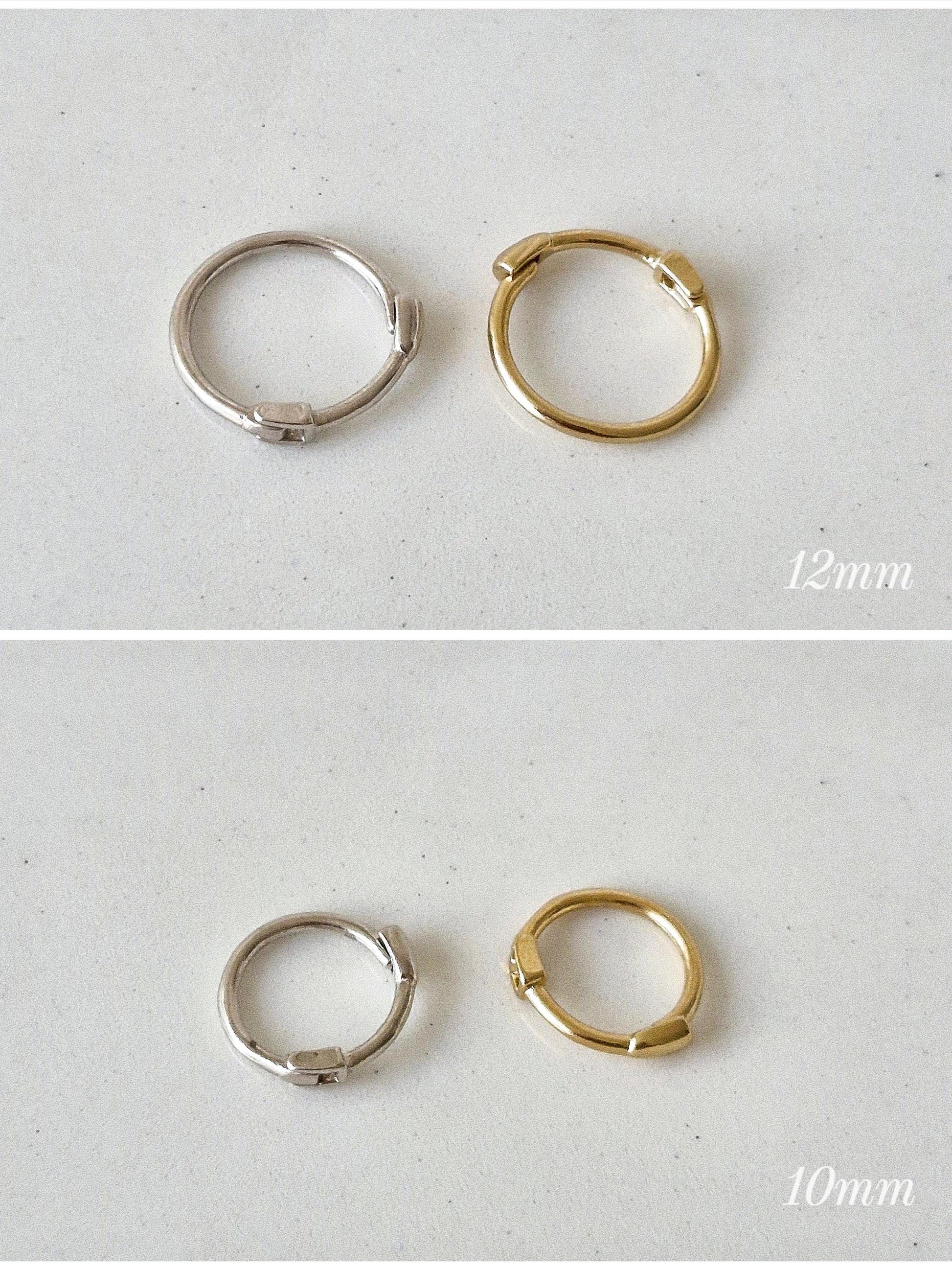 Marquise cut Moissanite Lab diamond Sterling silver hoop. (Sold as single piece)
