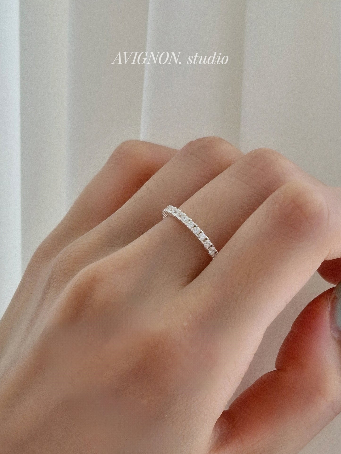 full eternity ring eternity band stacktable ring sterling silver 925. AAA cubic zirconia silver ring.classic eternity ring. wedding gift.