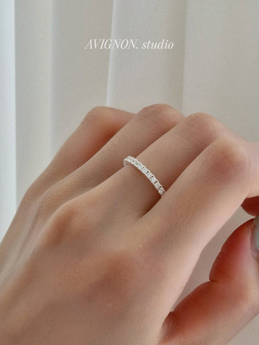 full eternity ring eternity band stacktable ring sterling silver 925. AAA cubic zirconia silver ring.classic eternity ring. wedding gift.