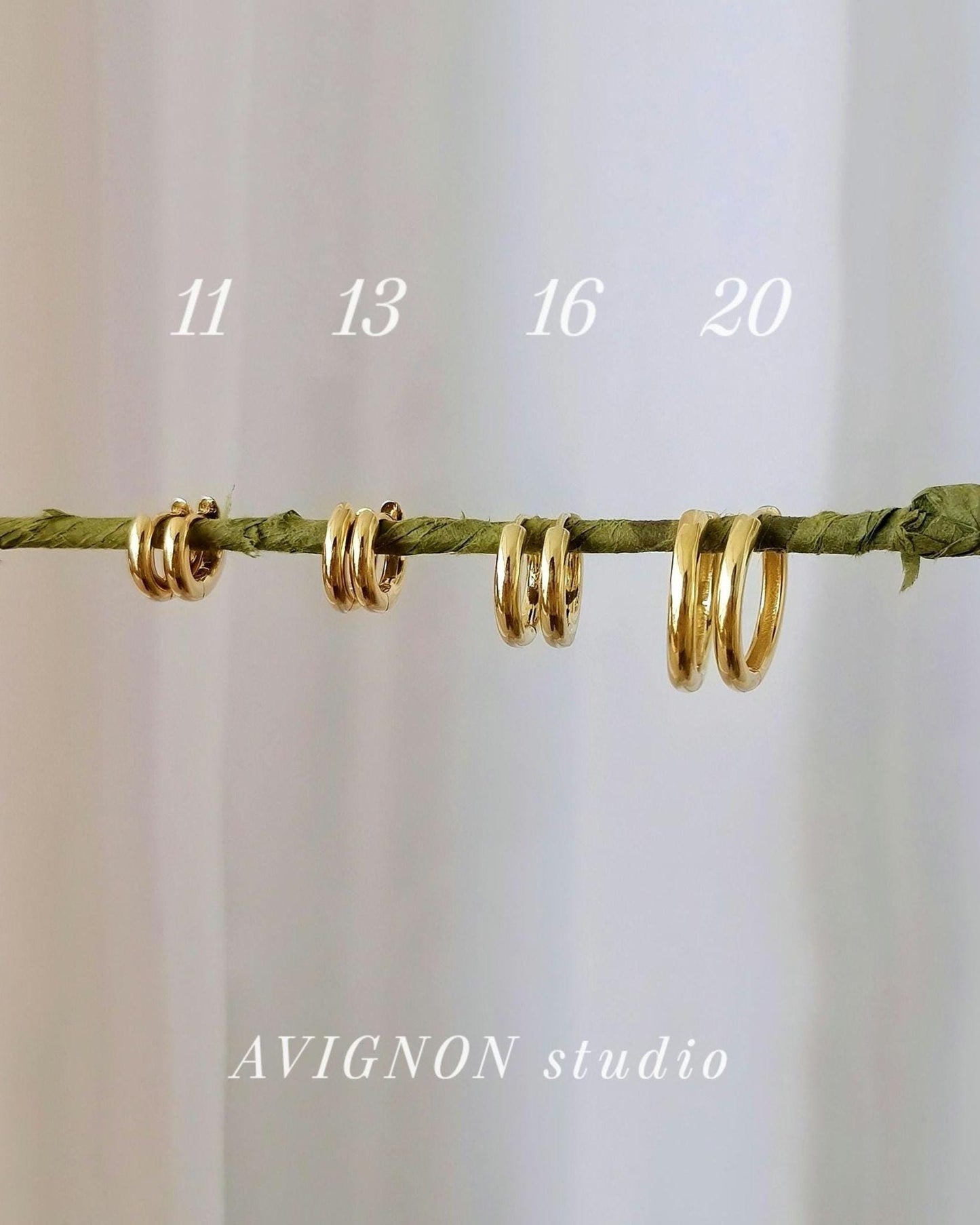 Sterling Silver hinge Hoop Earrings 3mm Thick – Small Hoop 11mm 13mm 16mm 20mm.  Chunky Minimalist Silver Hoops.