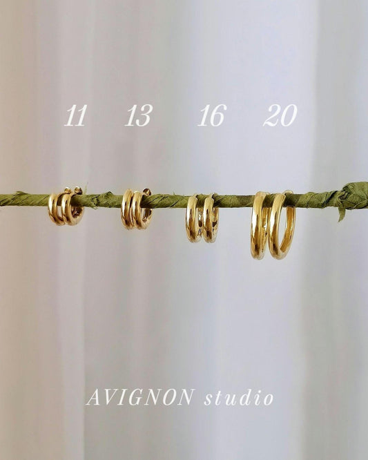 Sterling Silver hinge Hoop Earrings 3mm Thick – Small Hoop 11mm 13mm 16mm 20mm.  Chunky Minimalist Silver Hoops.