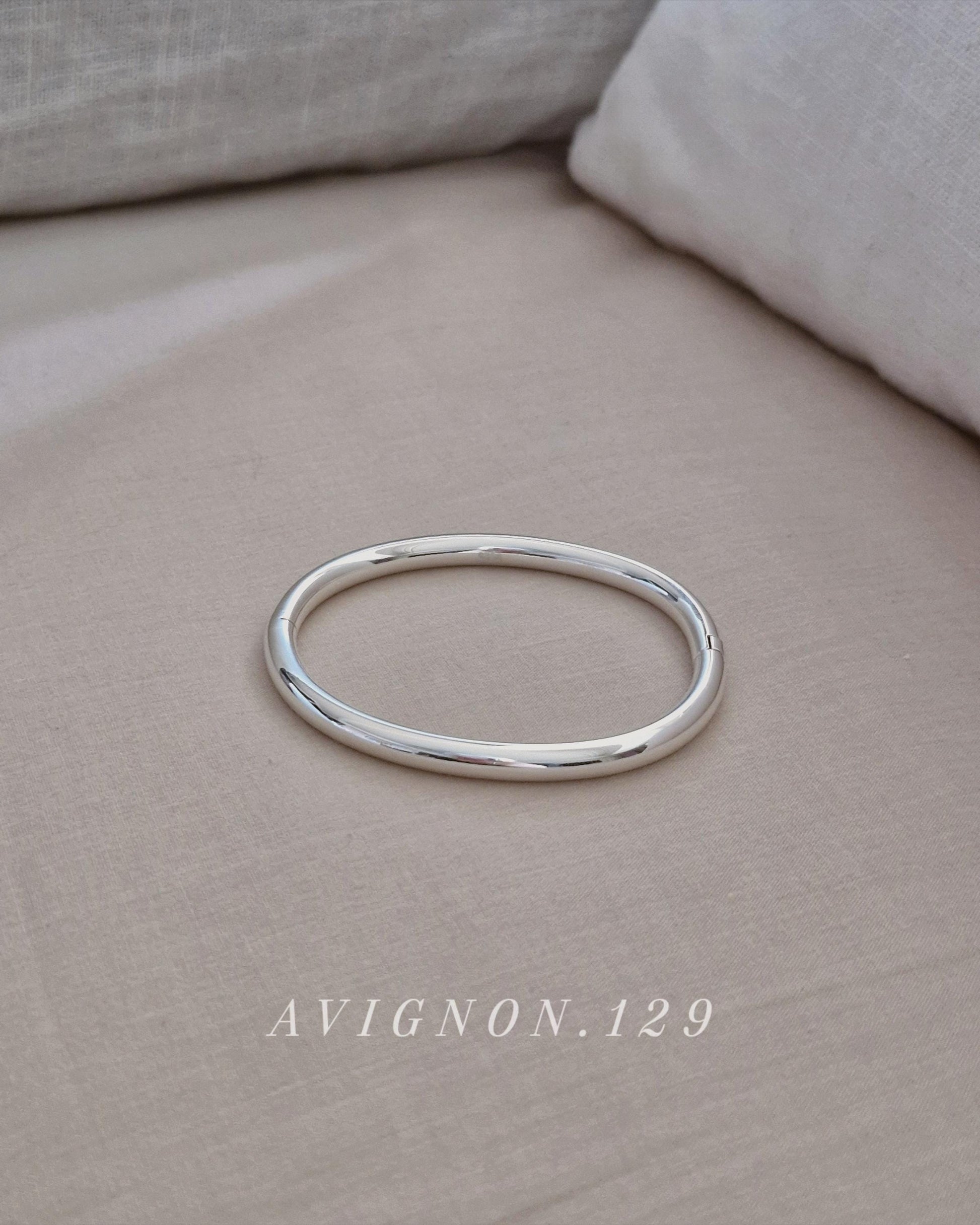 925 Sterling Silver 5mm  Oval Hinged Bangle Bracelet – Open & Close Design (S / M / L /XL)