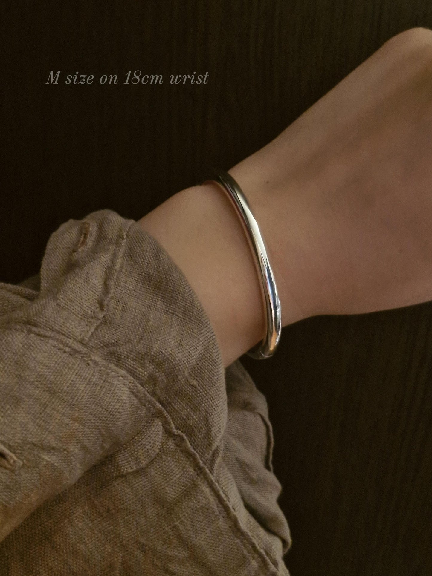 925 Sterling Silver 5mm  Oval Hinged Bangle Bracelet – Open & Close Design (S / M / L /XL)