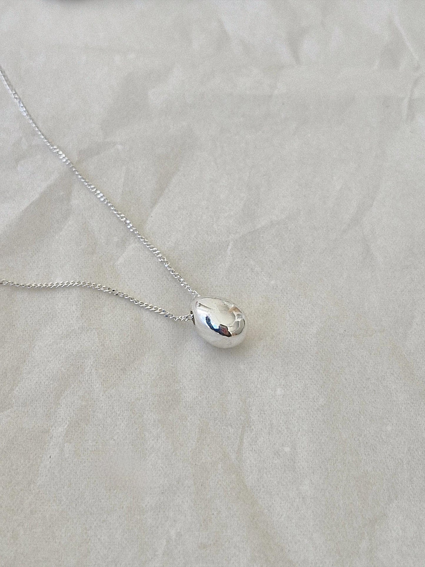 Teardrop necklace 925 sterling silver necklace.