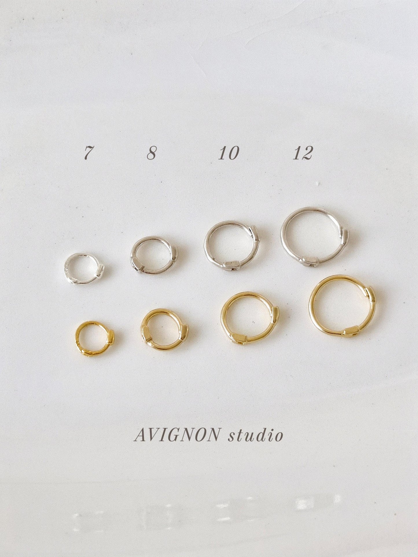 Thin slim hoop sterling silver 925 earring. 7mm 8mm 9mm 10mm. Dainty slim huggie. Minimalist hinge clicker. 1mm.