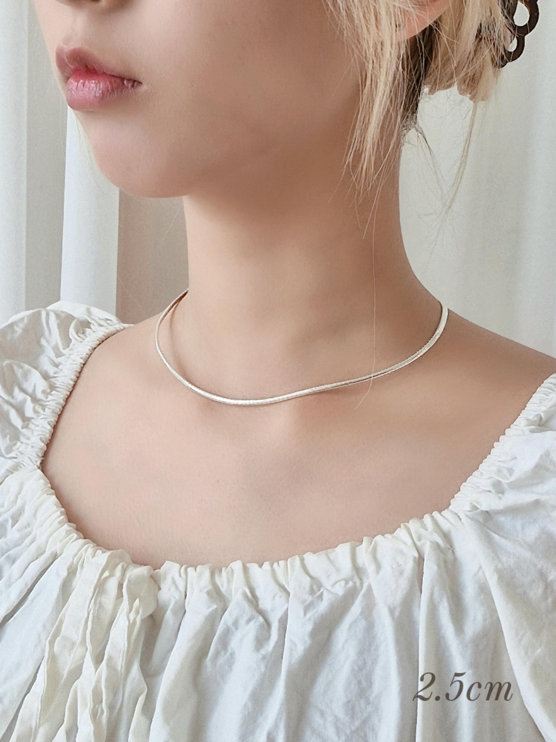 Timeless Omega chain Necklace in 925 Sterling Silver. 2.5mm & 4mm.