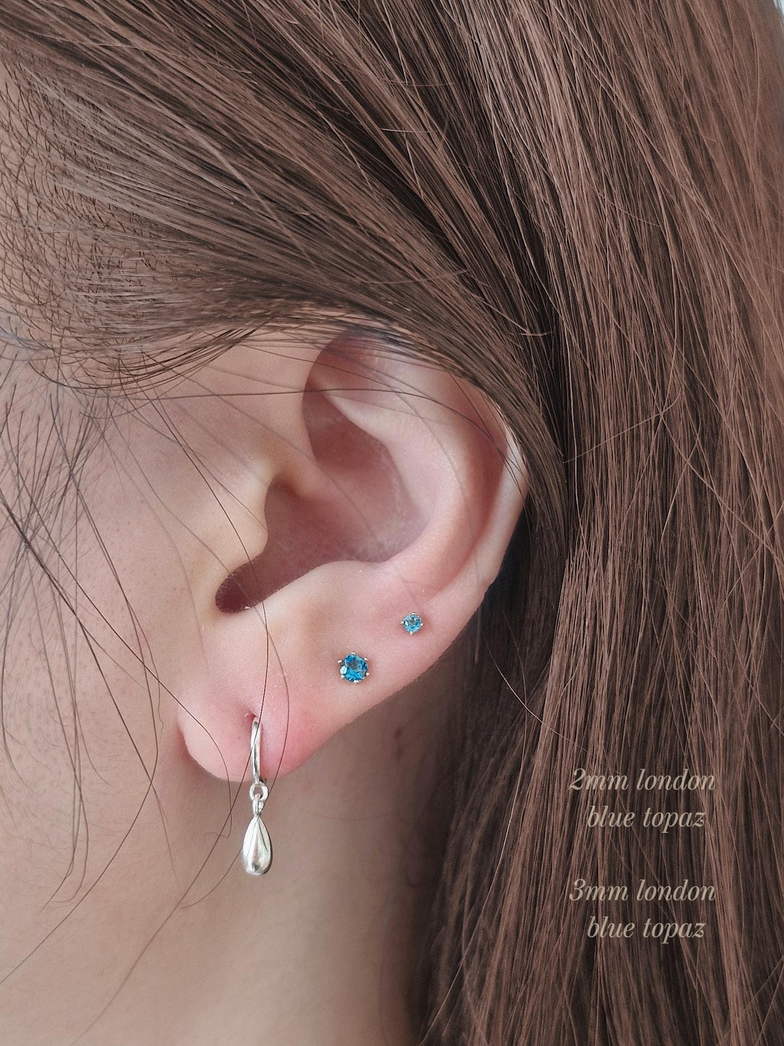 Tiny teardrop dangle earrings. sterling siver dangle earrings.