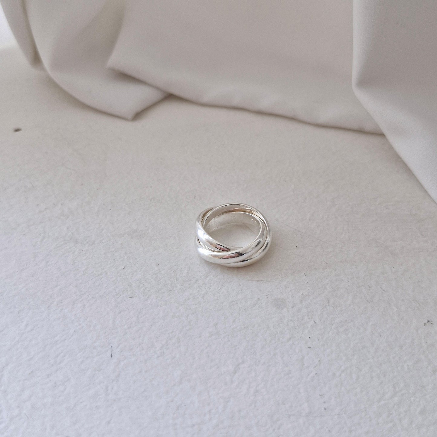 Triple Twist Ring trio ring bold ring sterling silver ring