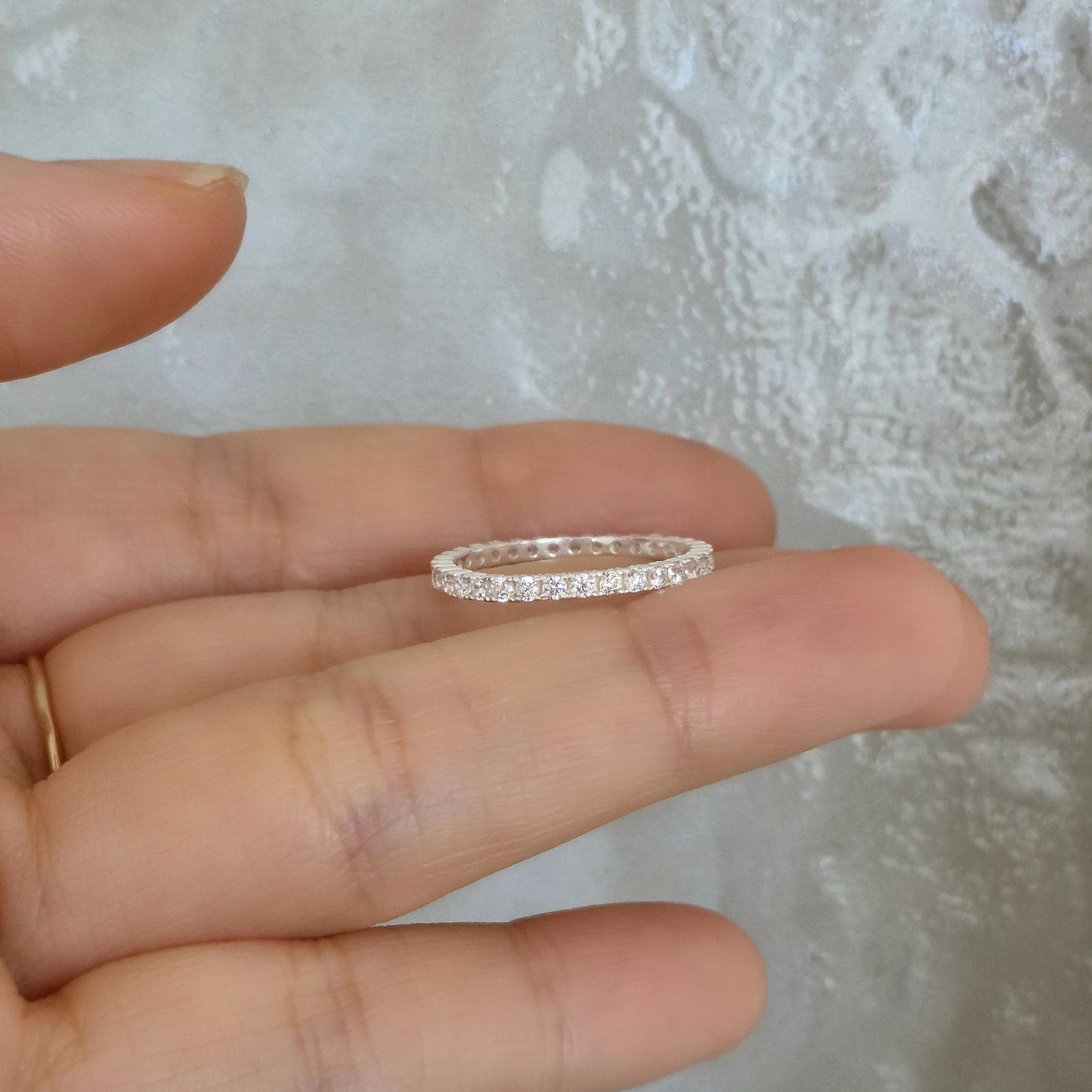 full eternity ring eternity band stacktable ring sterling silver 925. AAA cubic zirconia silver ring.classic eternity ring. wedding gift.