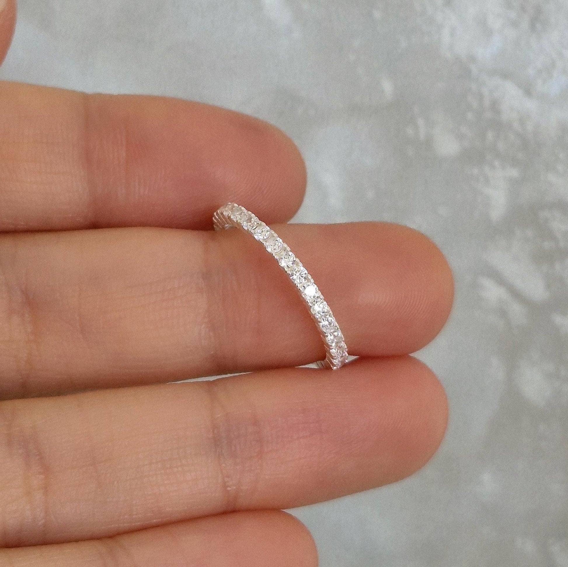 full eternity ring eternity band stacktable ring sterling silver 925. AAA cubic zirconia silver ring.classic eternity ring. wedding gift.