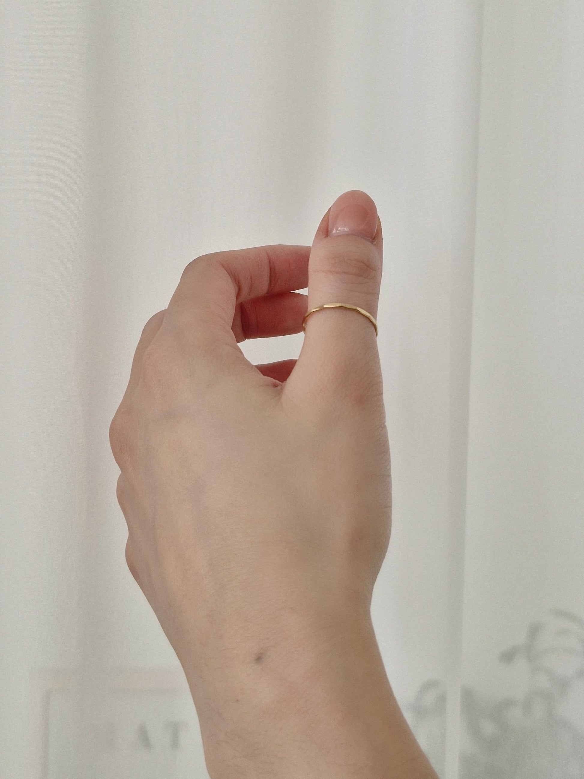 hammered goldfilled ring. stakable hammered ring.