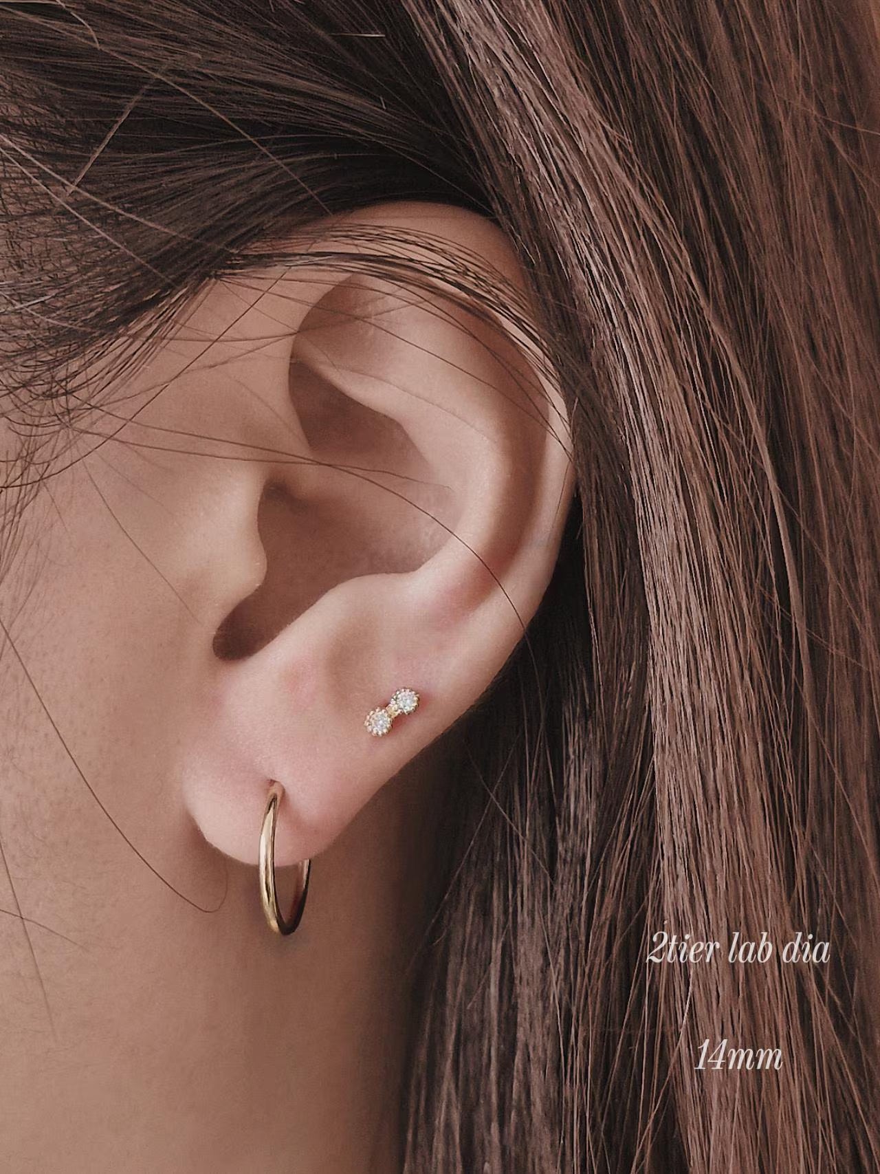 1.5mm gold filled hoop earring. lightweight pipe hoop earrings. endless hoop gold filled.