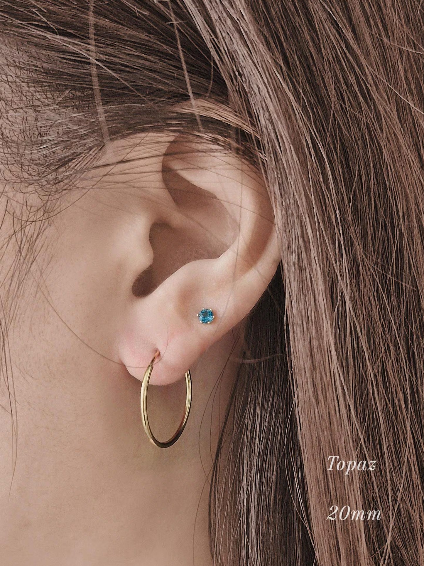 1.5mm gold filled hoop earring. lightweight pipe hoop earrings. endless hoop gold filled.