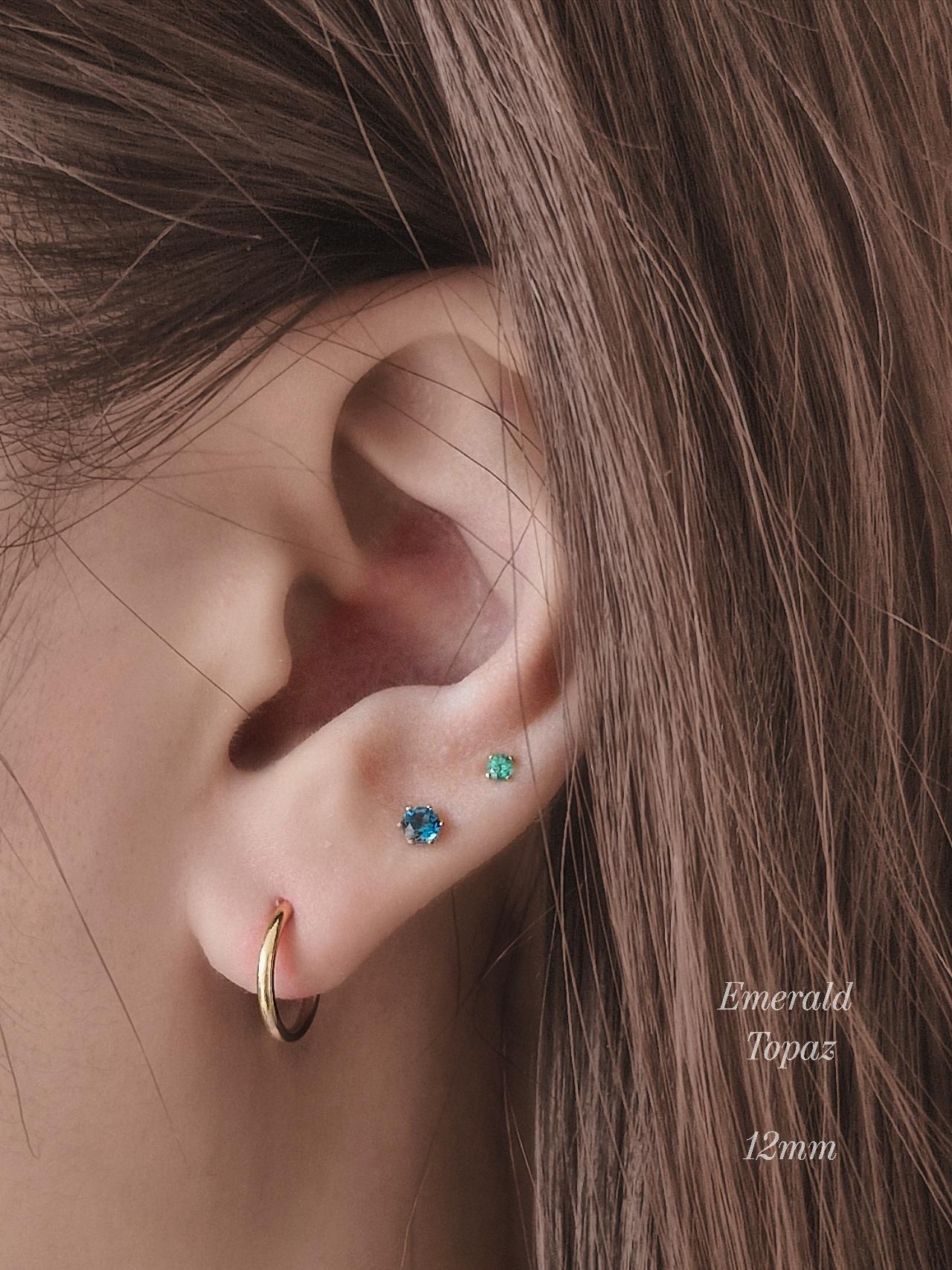 1.5mm gold filled hoop earring. lightweight pipe hoop earrings. endless hoop gold filled.