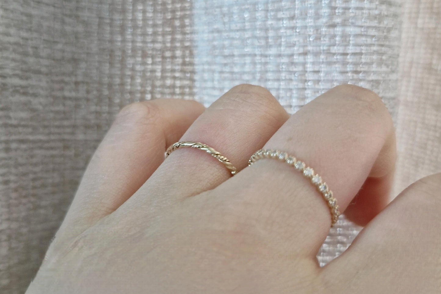 isabel 14k ring solid gold ring. twisted 14k ring. antique ring. vintage ring.
