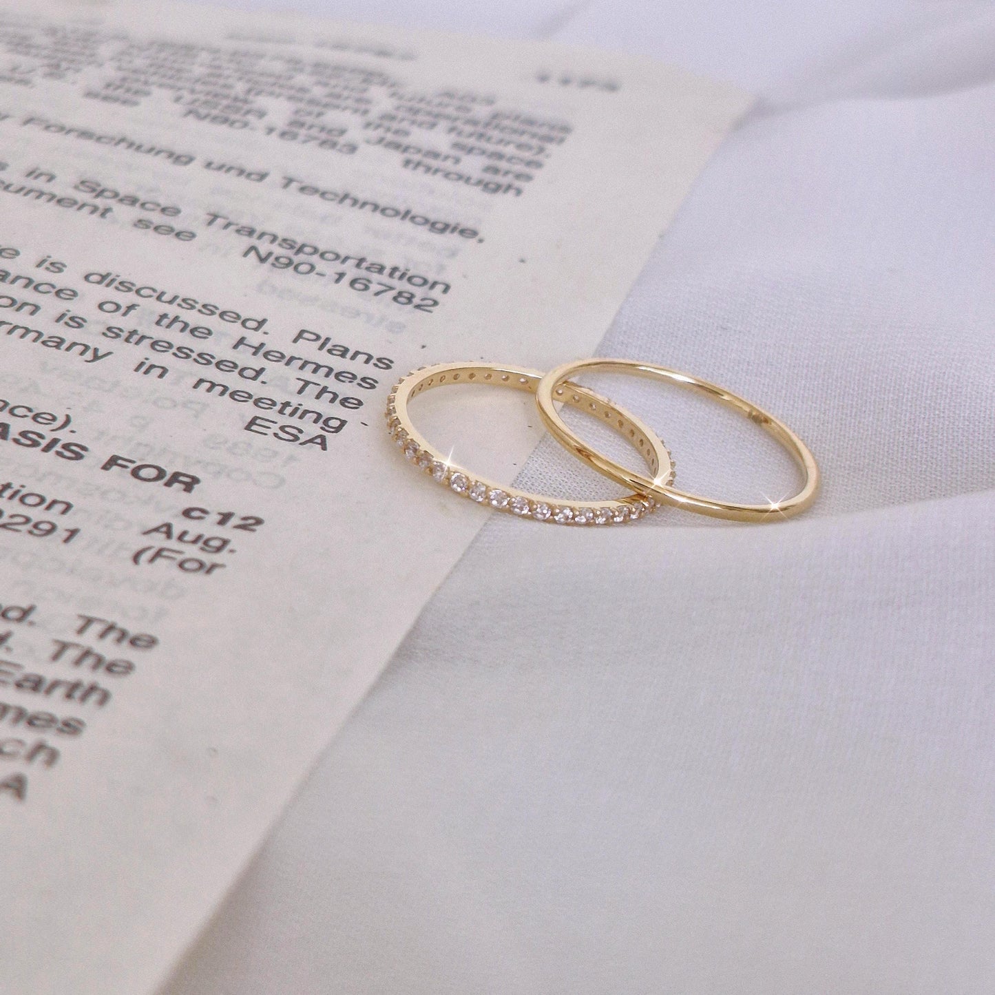 14k delicate cubic band ring. gift. solid 14k ring. stacktable ring.micro peve ring. Eternity ring. propose ring. wedding ring.