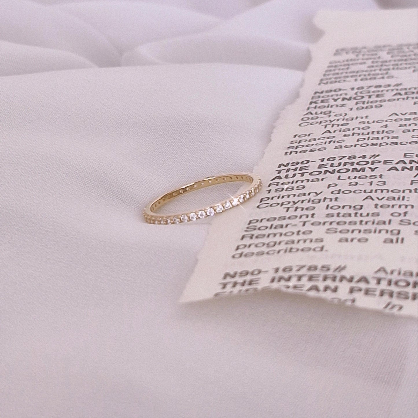 14k delicate cubic band ring. gift. solid 14k ring. stacktable ring.micro peve ring. Eternity ring. propose ring. wedding ring.