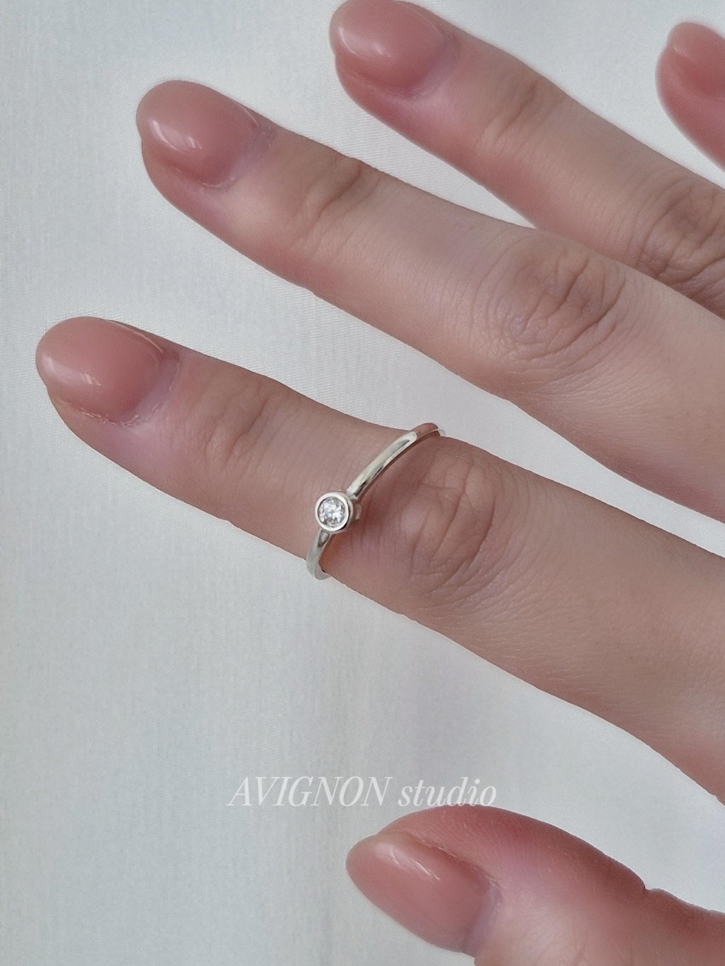 lab diamond ring. sterling silver 925 diamond ring.