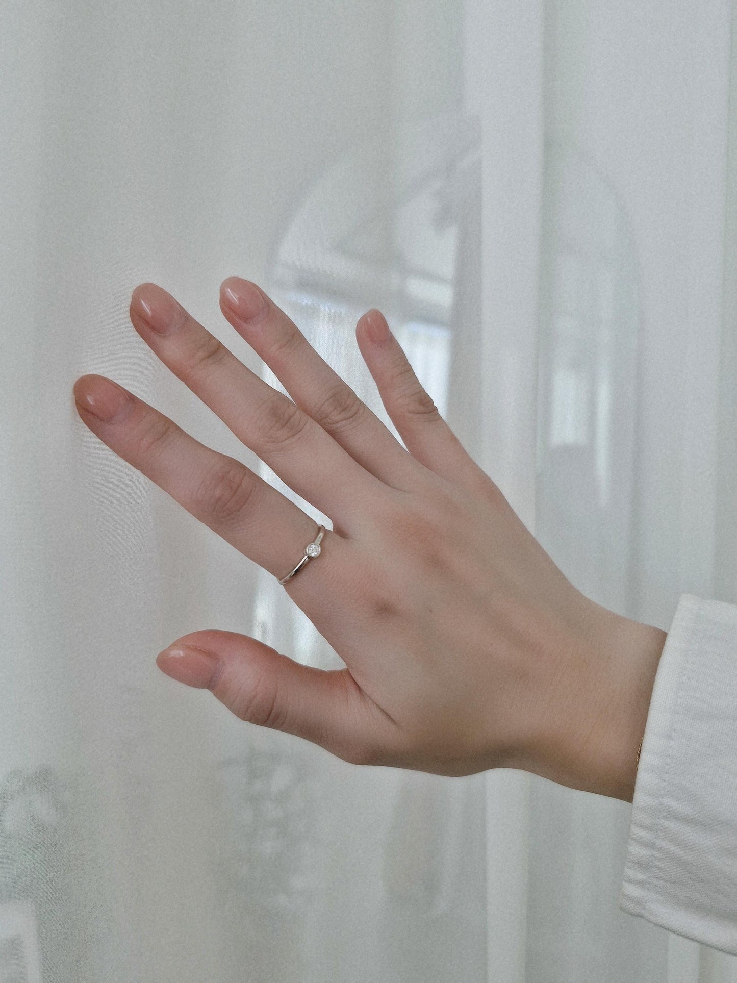 lab diamond ring. sterling silver 925 diamond ring.