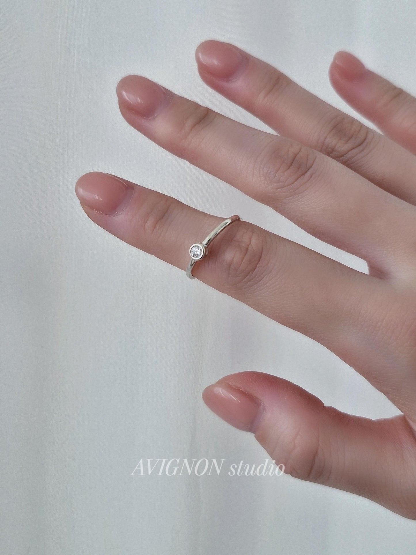 lab diamond ring. sterling silver 925 diamond ring.