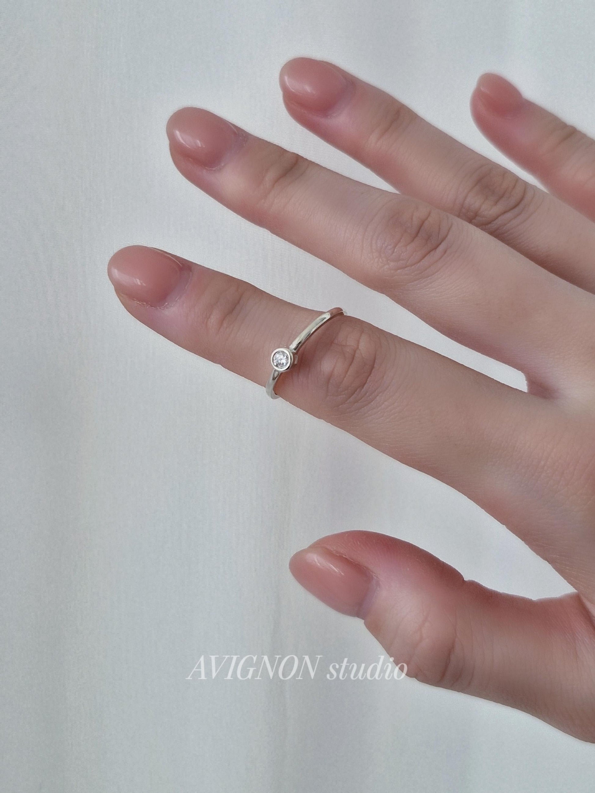 lab diamond ring. sterling silver 925 diamond ring.