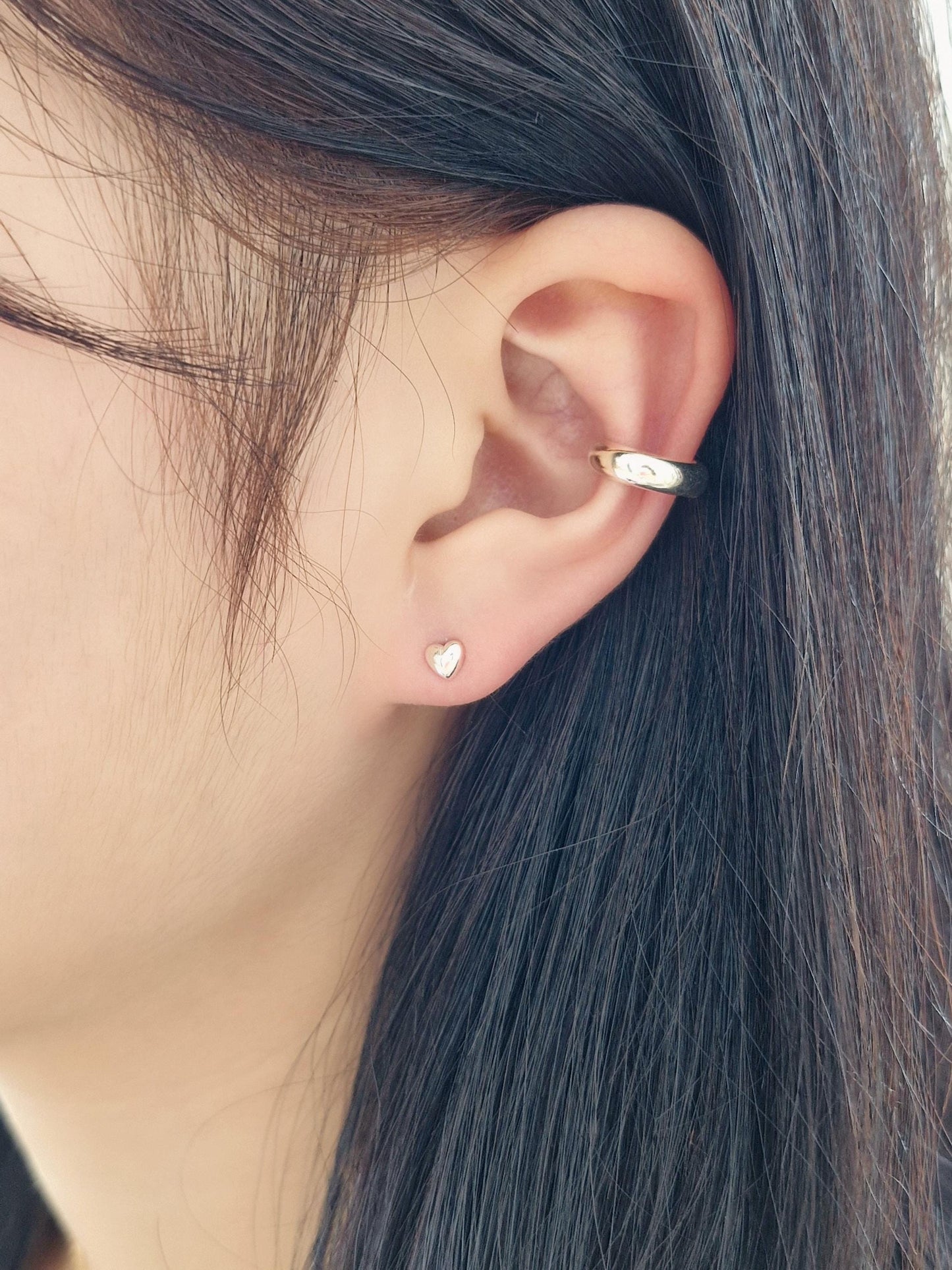 mini heart stud earrings sterling silver 925