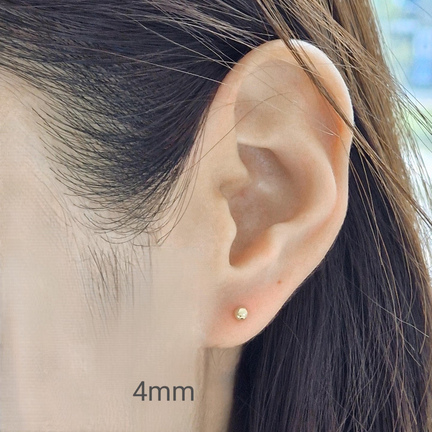 1.5mm 2mm 3mm 4mm 5mm ball screwball piercing stud earring. 14k solid gold. 21G. 14k ball piercing. (price for single)