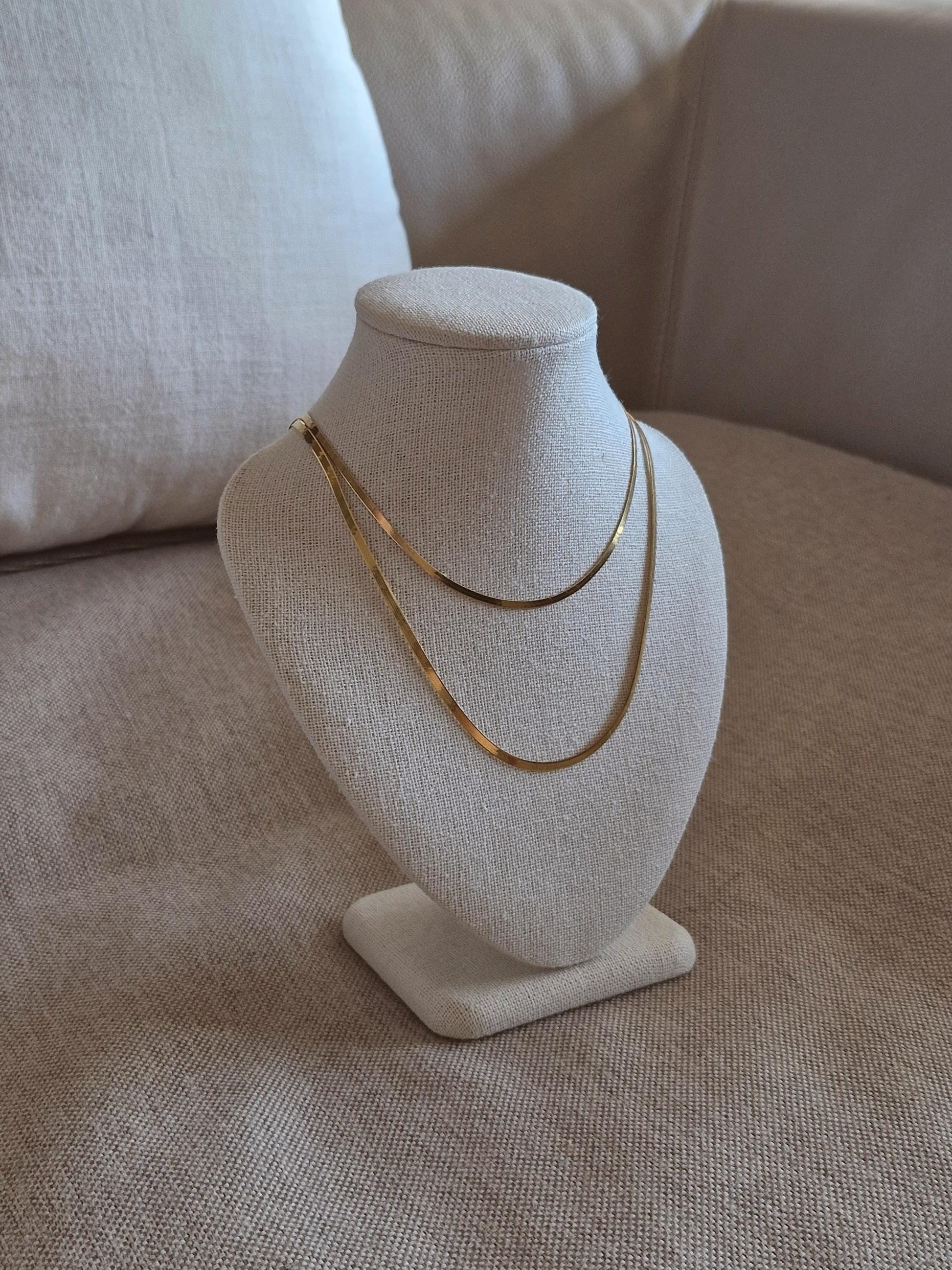 25mm 30mm silky snake chain sterling silver 925 chain necklace. sterling silver Herringbone chain.