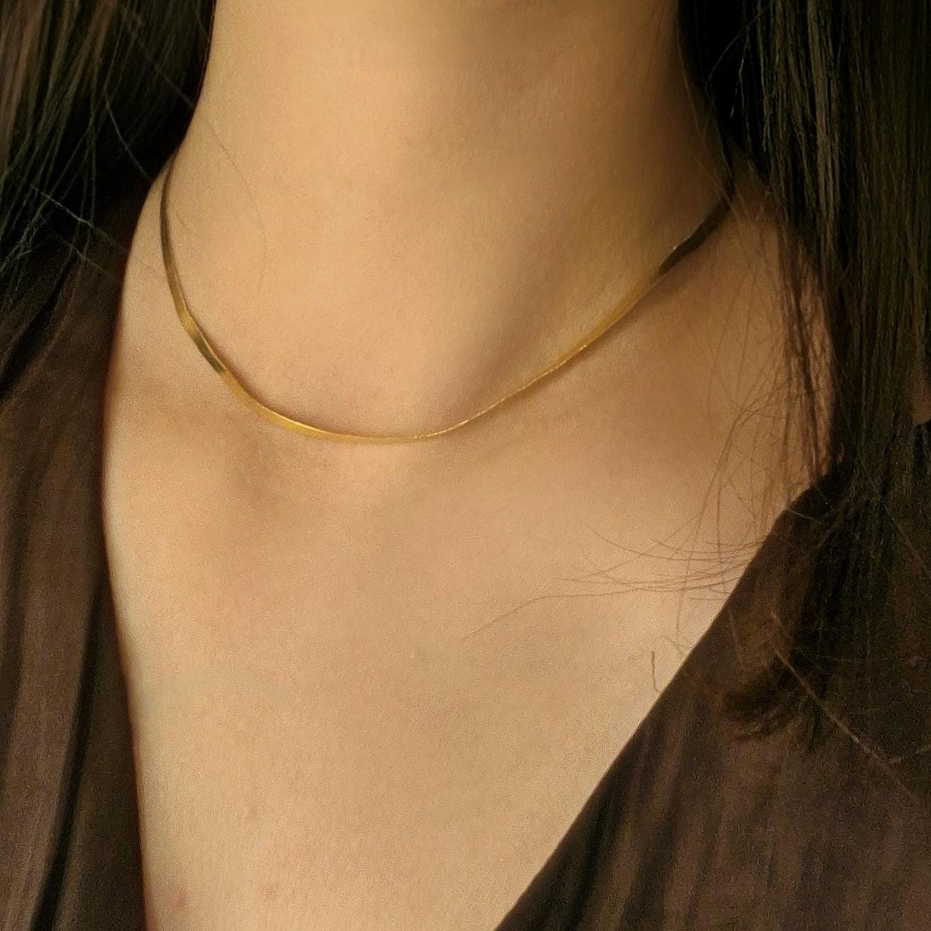 25mm 30mm silky snake chain sterling silver 925 chain necklace. sterling silver Herringbone chain.