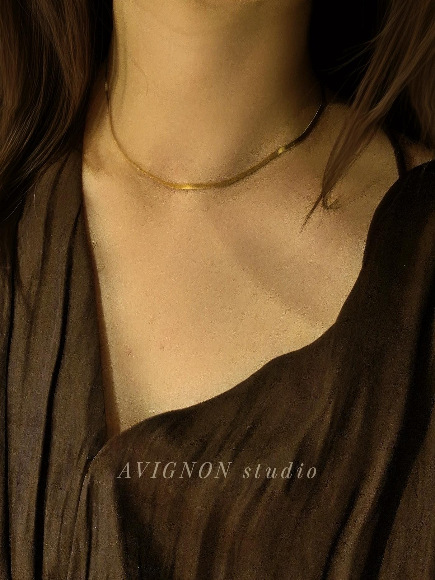 25mm 30mm silky snake chain sterling silver 925 chain necklace. sterling silver Herringbone chain.
