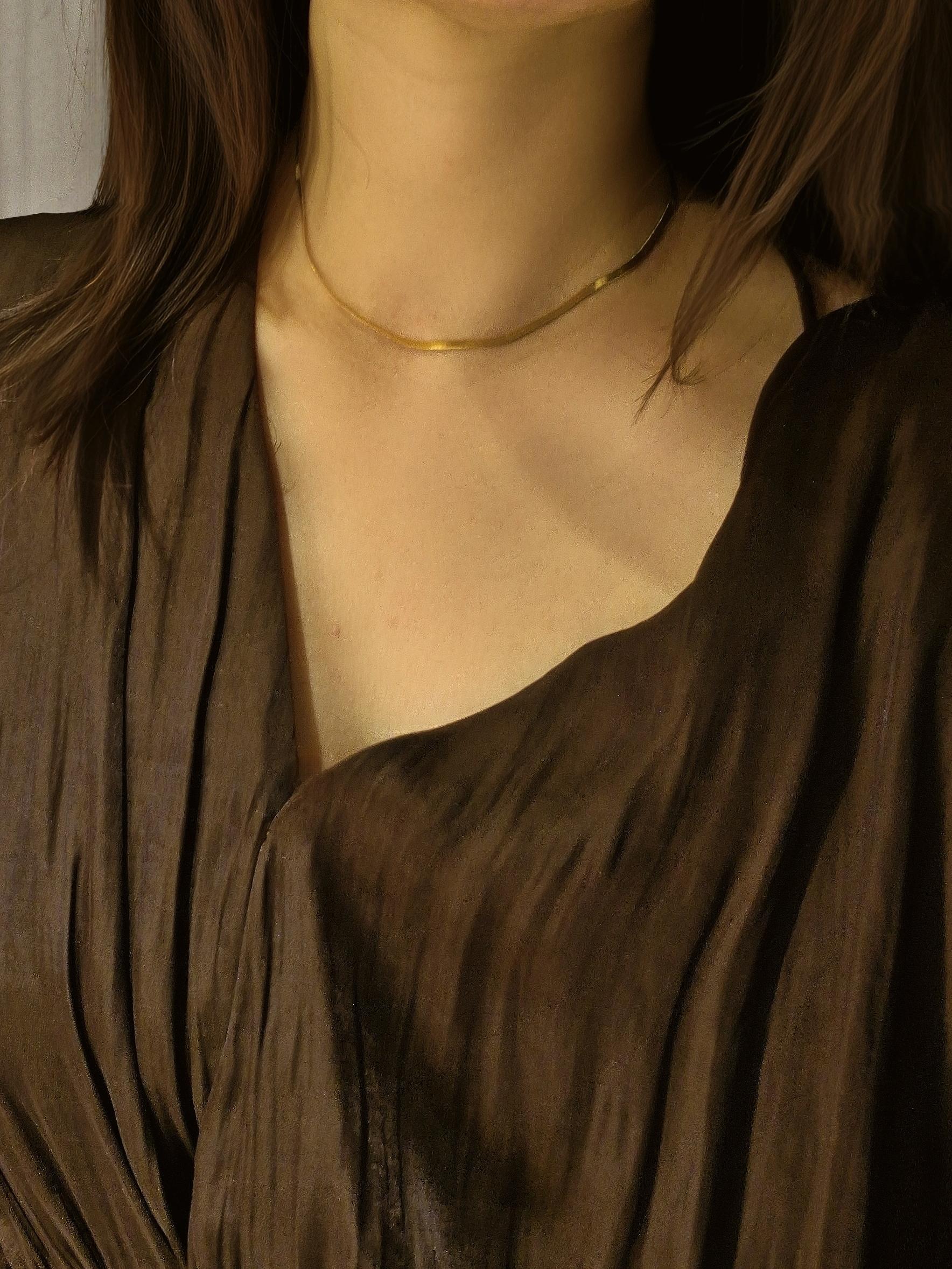 25mm 30mm silky snake chain sterling silver 925 chain necklace. sterling silver Herringbone chain.