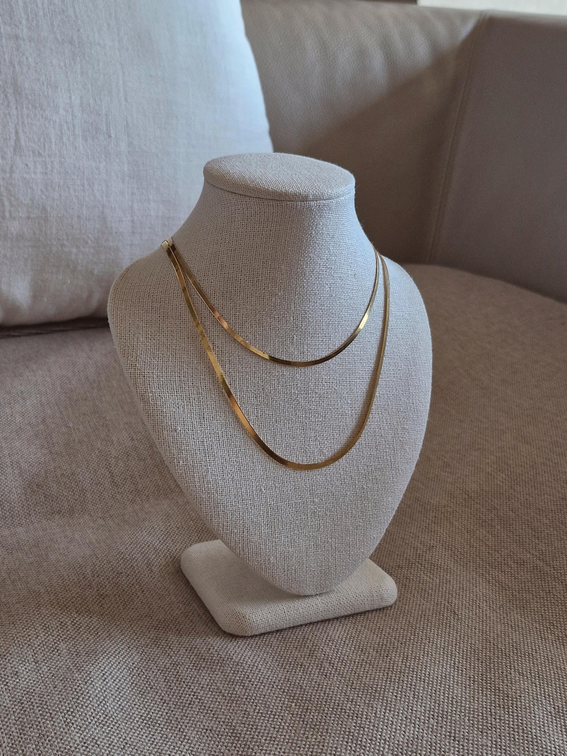 25mm 30mm silky snake chain sterling silver 925 chain necklace. sterling silver Herringbone chain.
