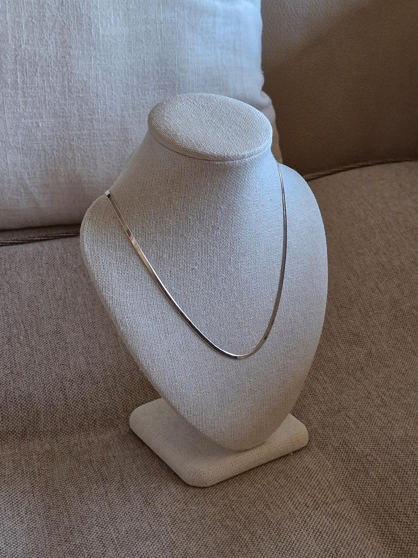 25mm 30mm silky snake chain sterling silver 925 chain necklace. sterling silver Herringbone chain.