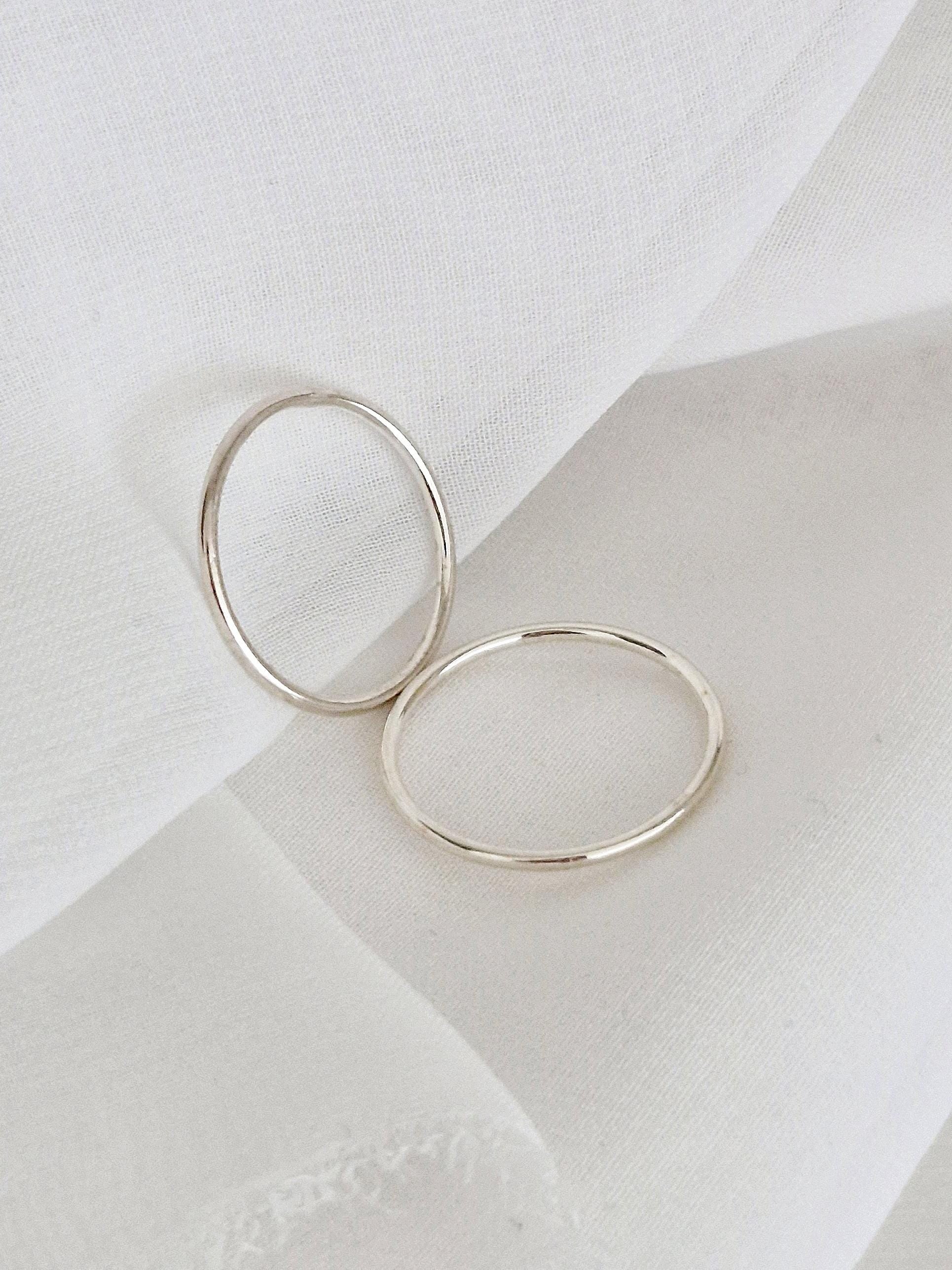1.2 - 1.3 mm  stacking slim minimal sterling silver 925 ring. thin simple basic ring.