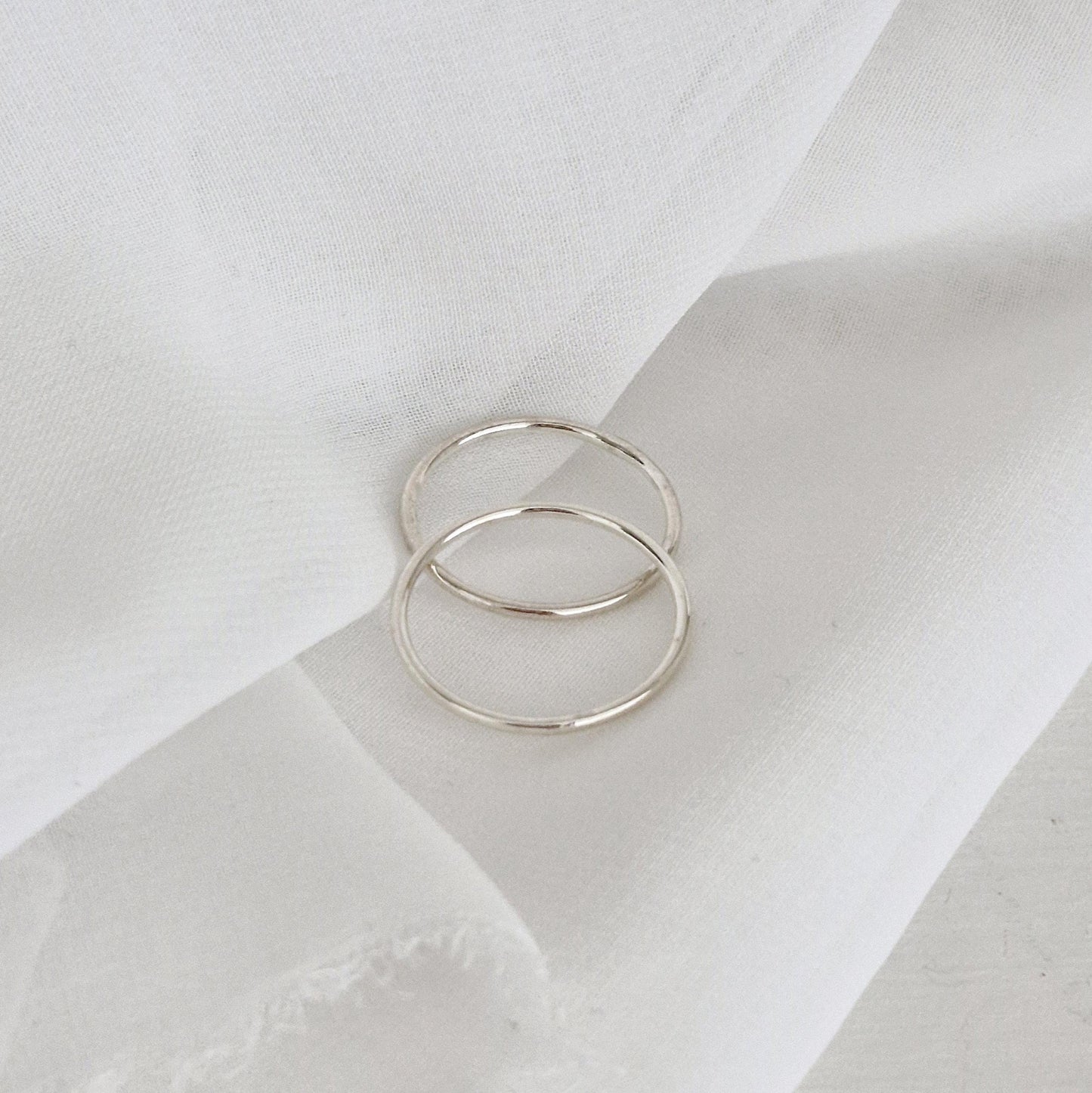 1.2 - 1.3 mm  stacking slim minimal sterling silver 925 ring. thin simple basic ring.