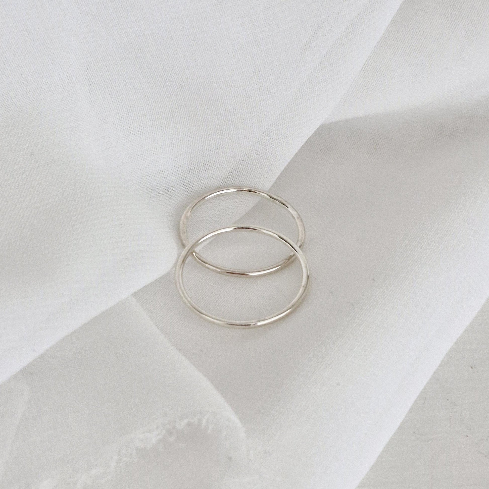 1.2 - 1.3 mm  stacking slim minimal sterling silver 925 ring. thin simple basic ring.