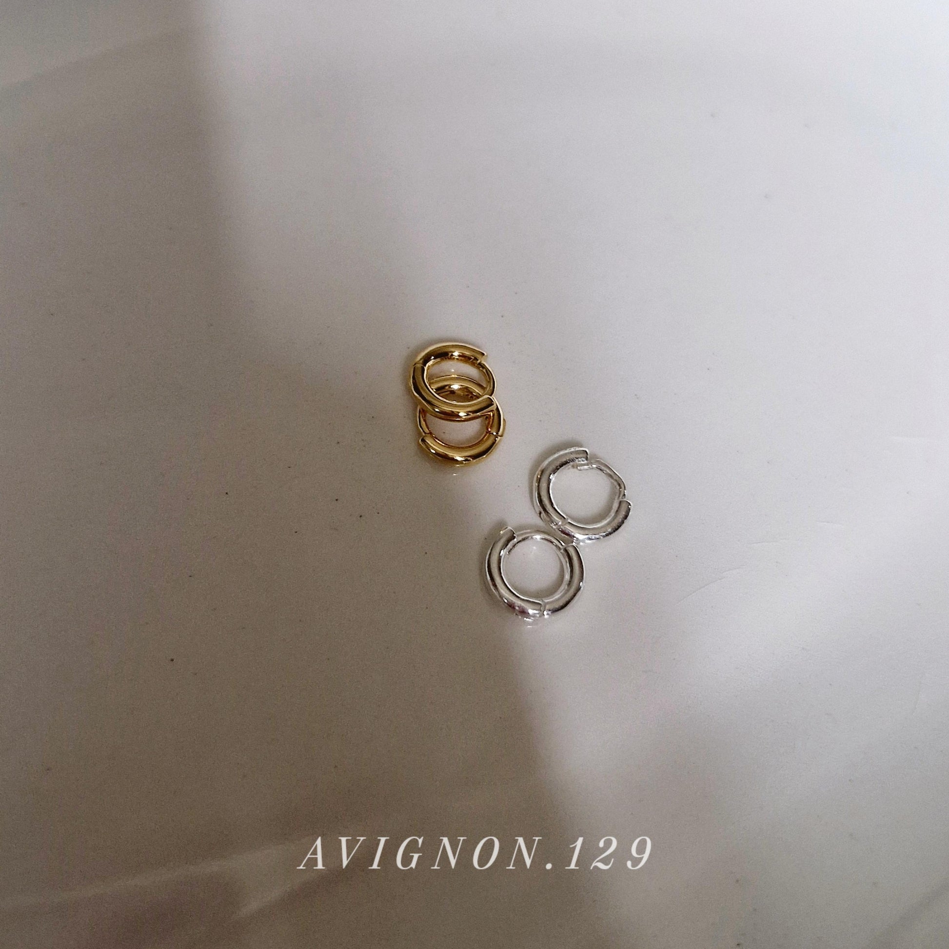 8mm tiny mini hoop sterling silver 925 earrings. outconch. Hinged Clicker Hoop. Price for pair.