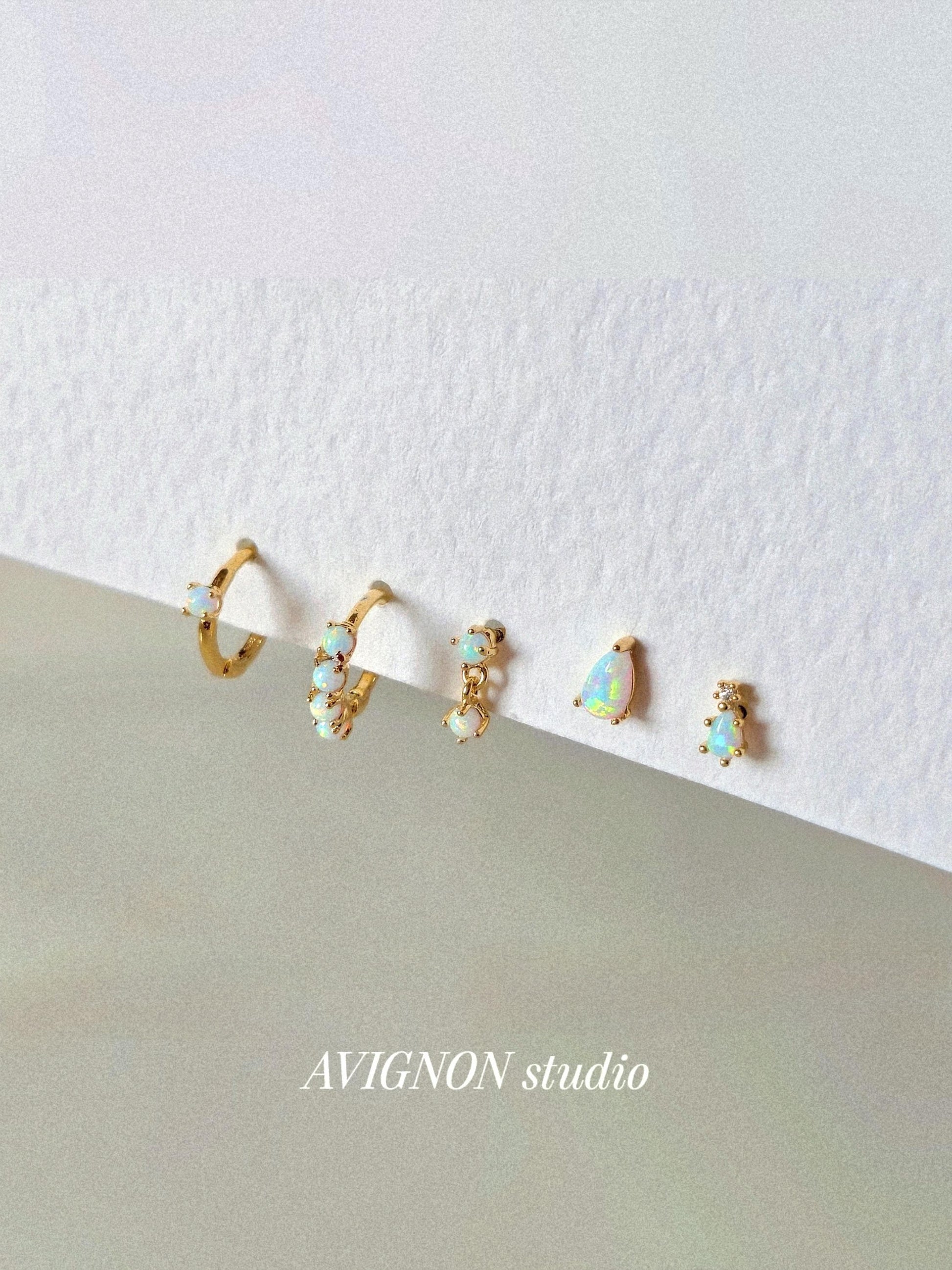opal labret hoop earrings set. Opal labret. Opal hoop. sterling silver earrings. Tiny hoop. opal piercing