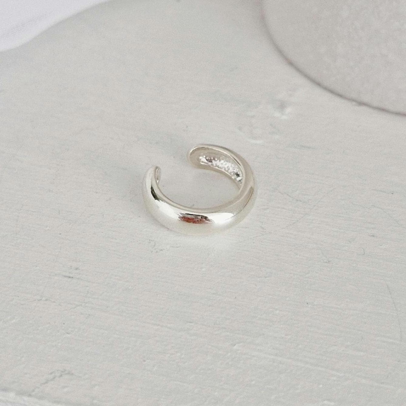 plain bold chunky ear cuff sterling silver 925
