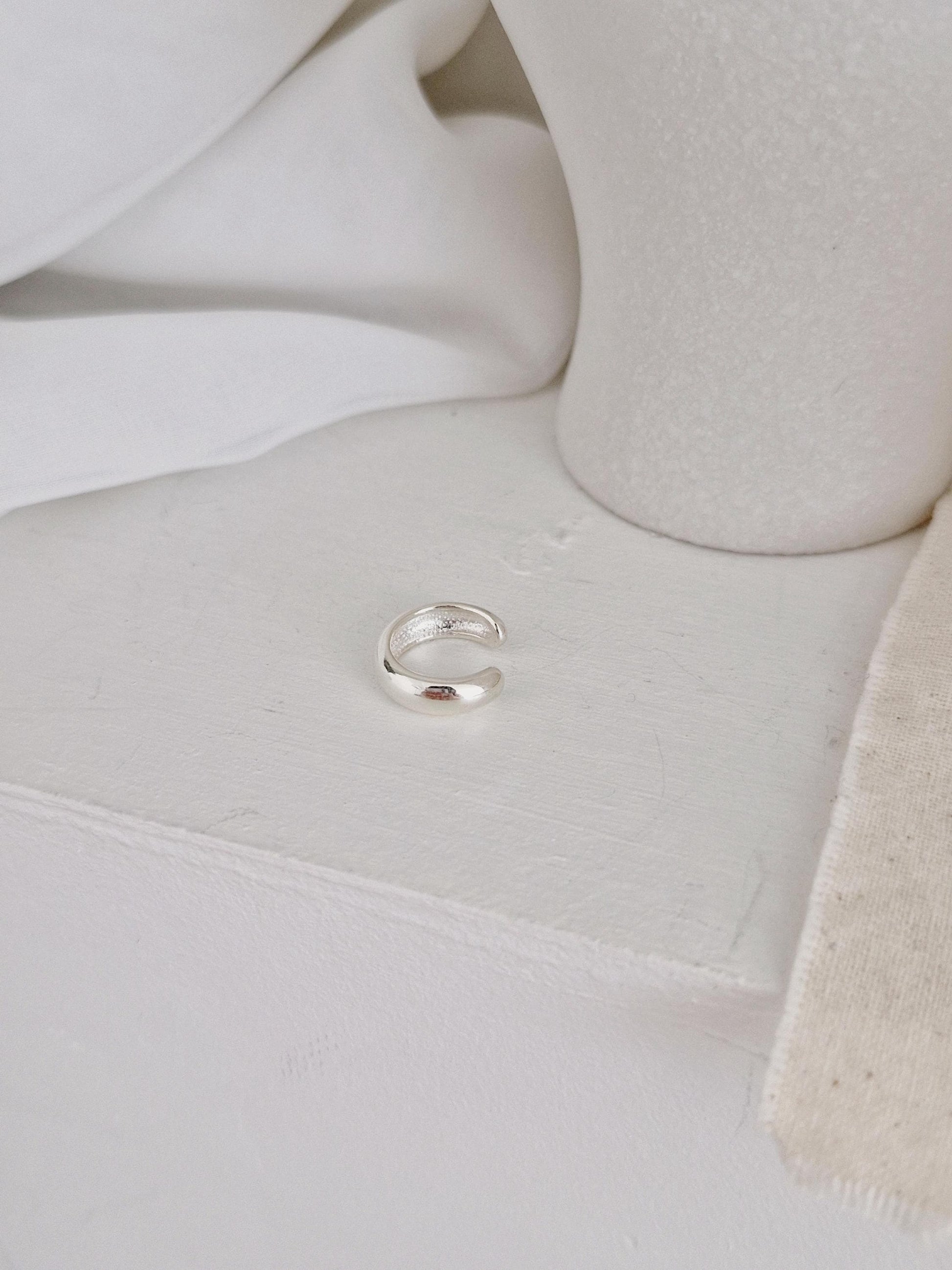 plain bold chunky ear cuff sterling silver 925