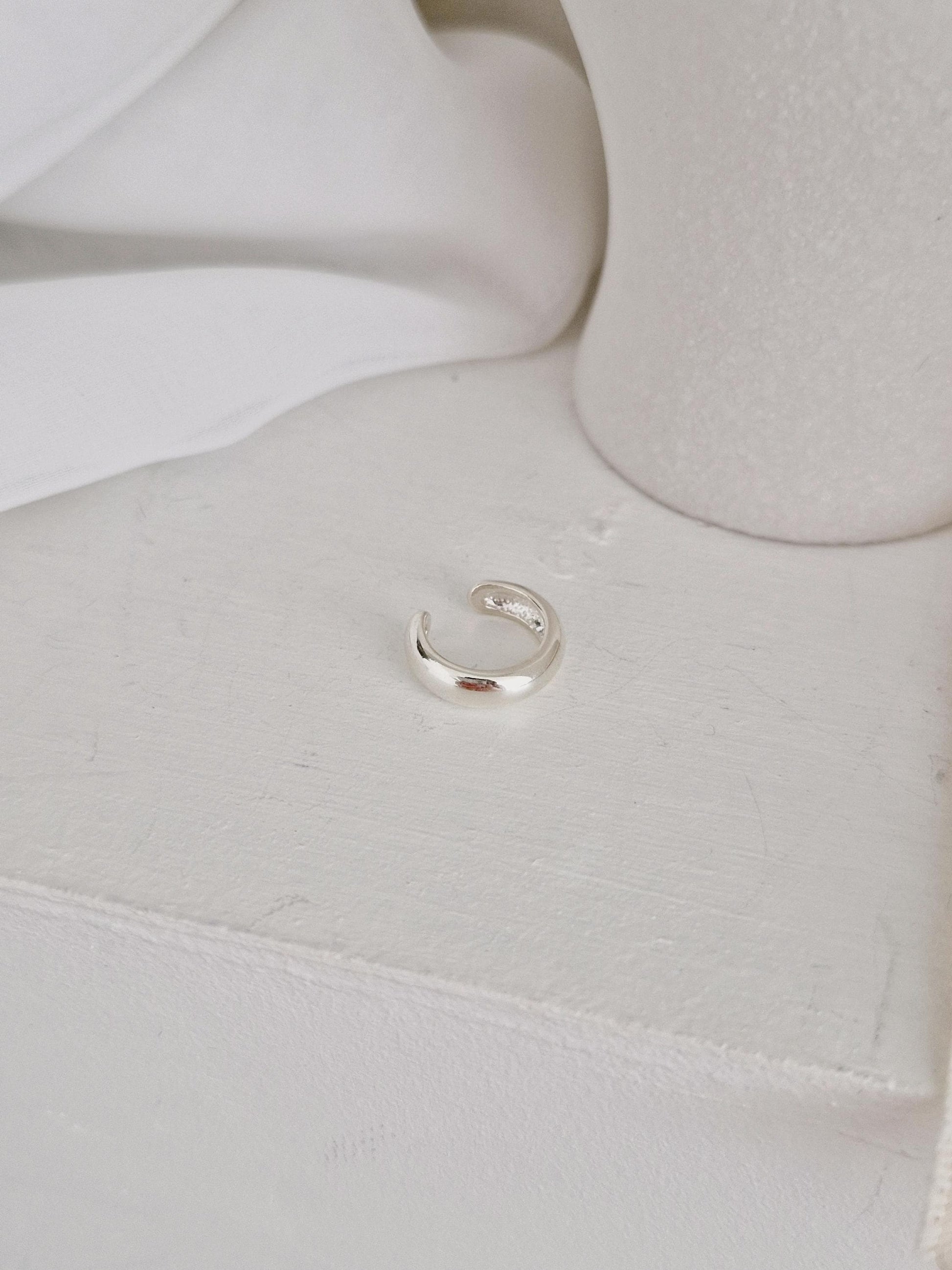 plain bold chunky ear cuff sterling silver 925