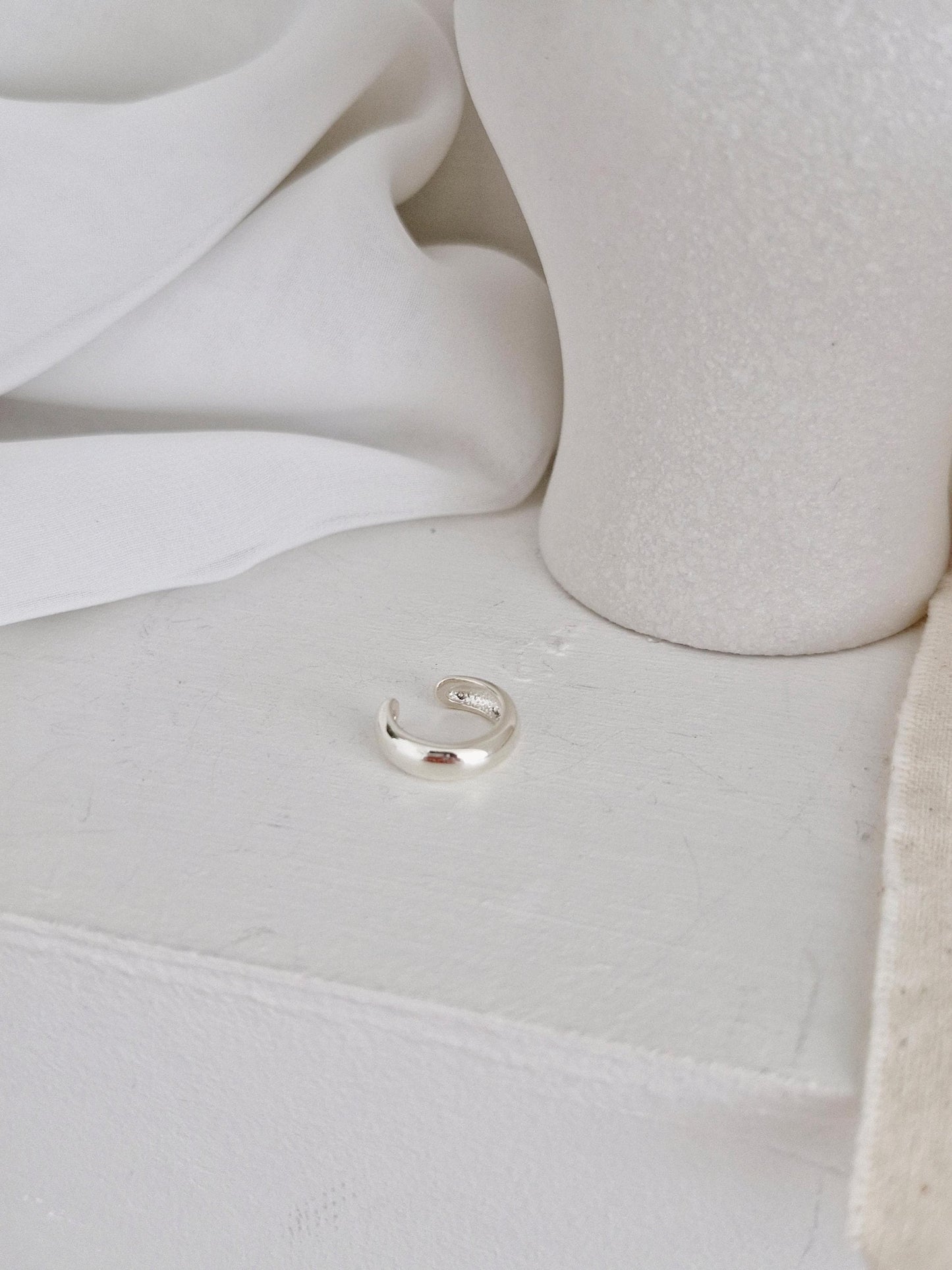 plain bold chunky ear cuff sterling silver 925