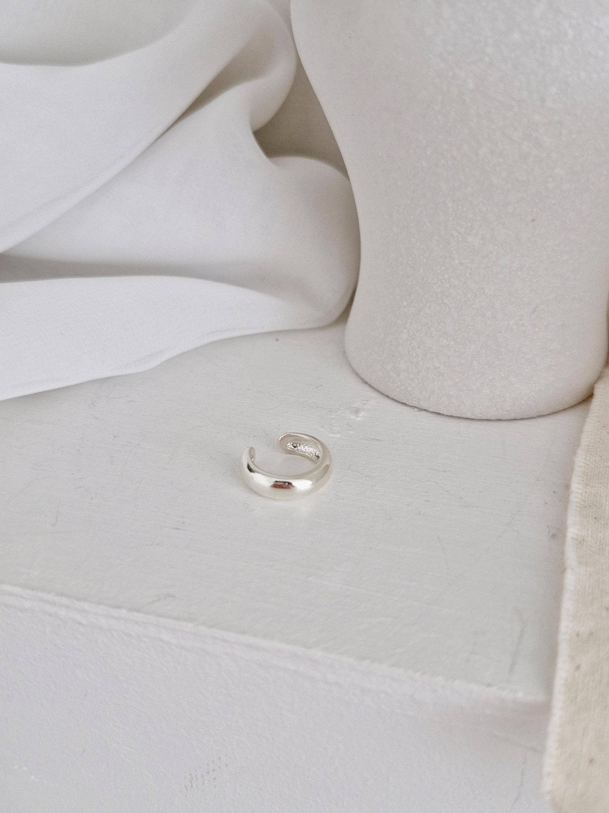 plain bold chunky ear cuff sterling silver 925