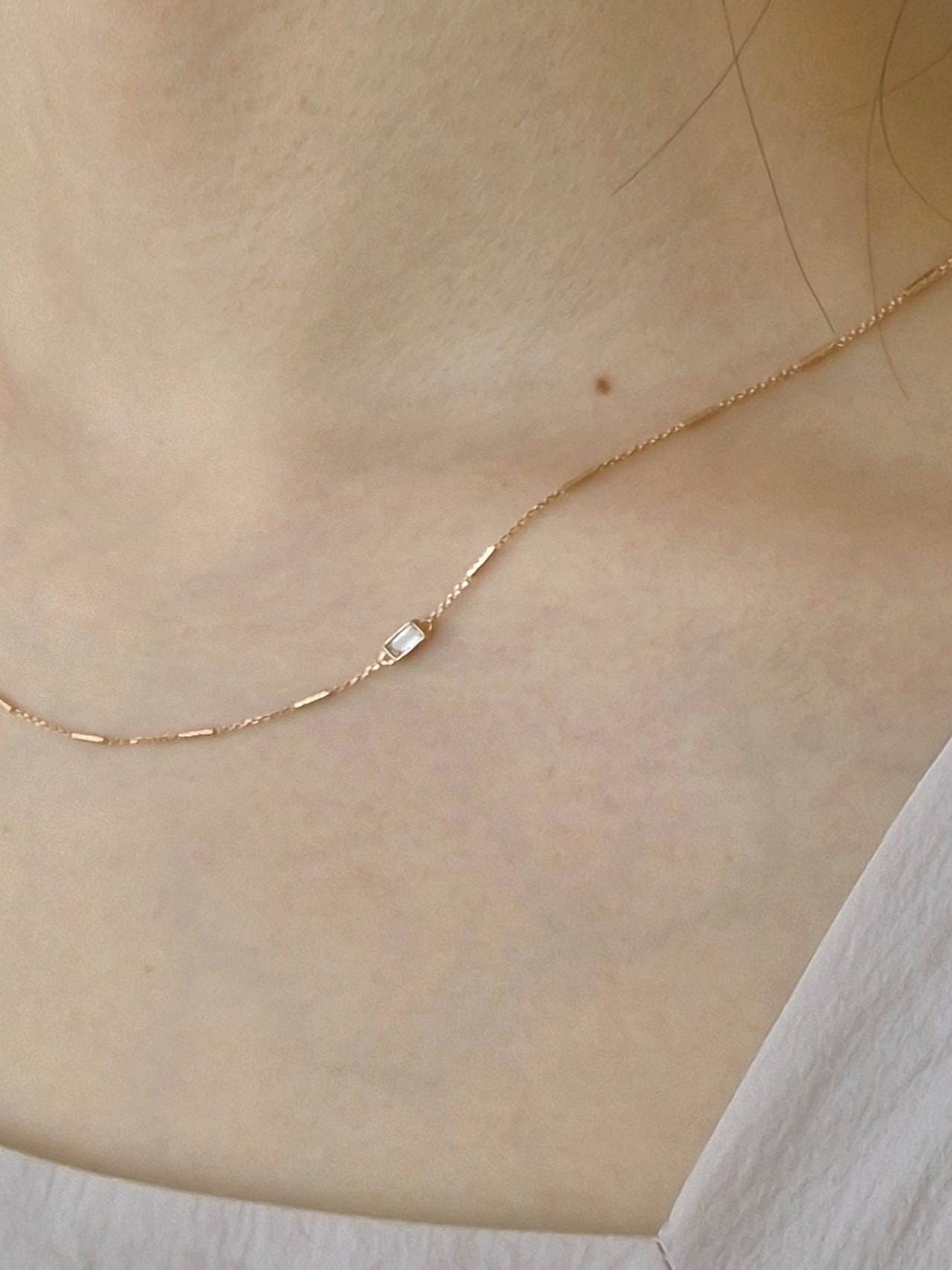 rectangular smoky quartz rose gold necklace 925 sterling silver gold filled necklace.