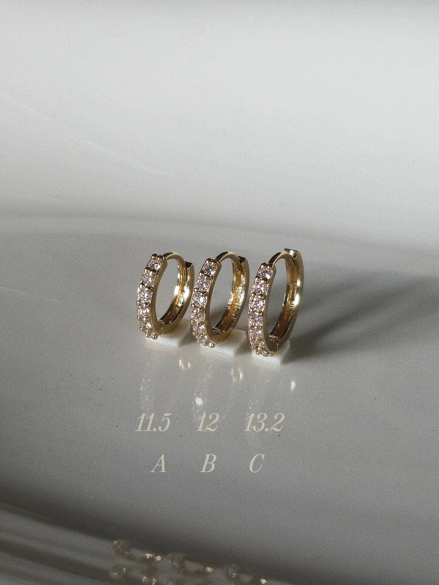 14K 18k solid Gold Daimond Moissanite Pave Huggie Earrings, Minimal Hoop, Everyday Dainty Jewelry