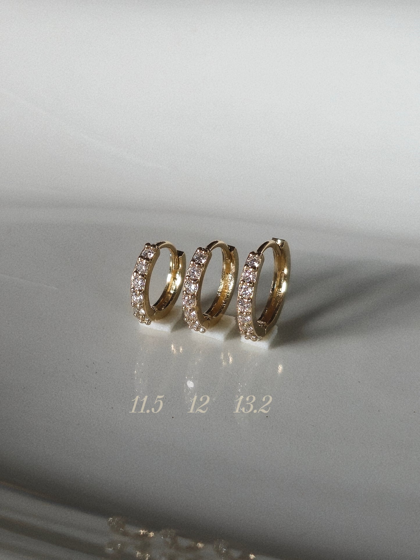 14K 18k solid Gold Daimond Moissanite Pave Huggie Earrings, Minimal Hoop, Everyday Dainty Jewelry