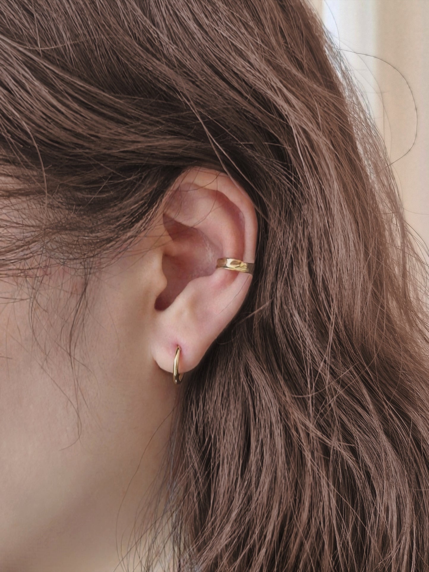 14K solid gold earcuff earwrap.