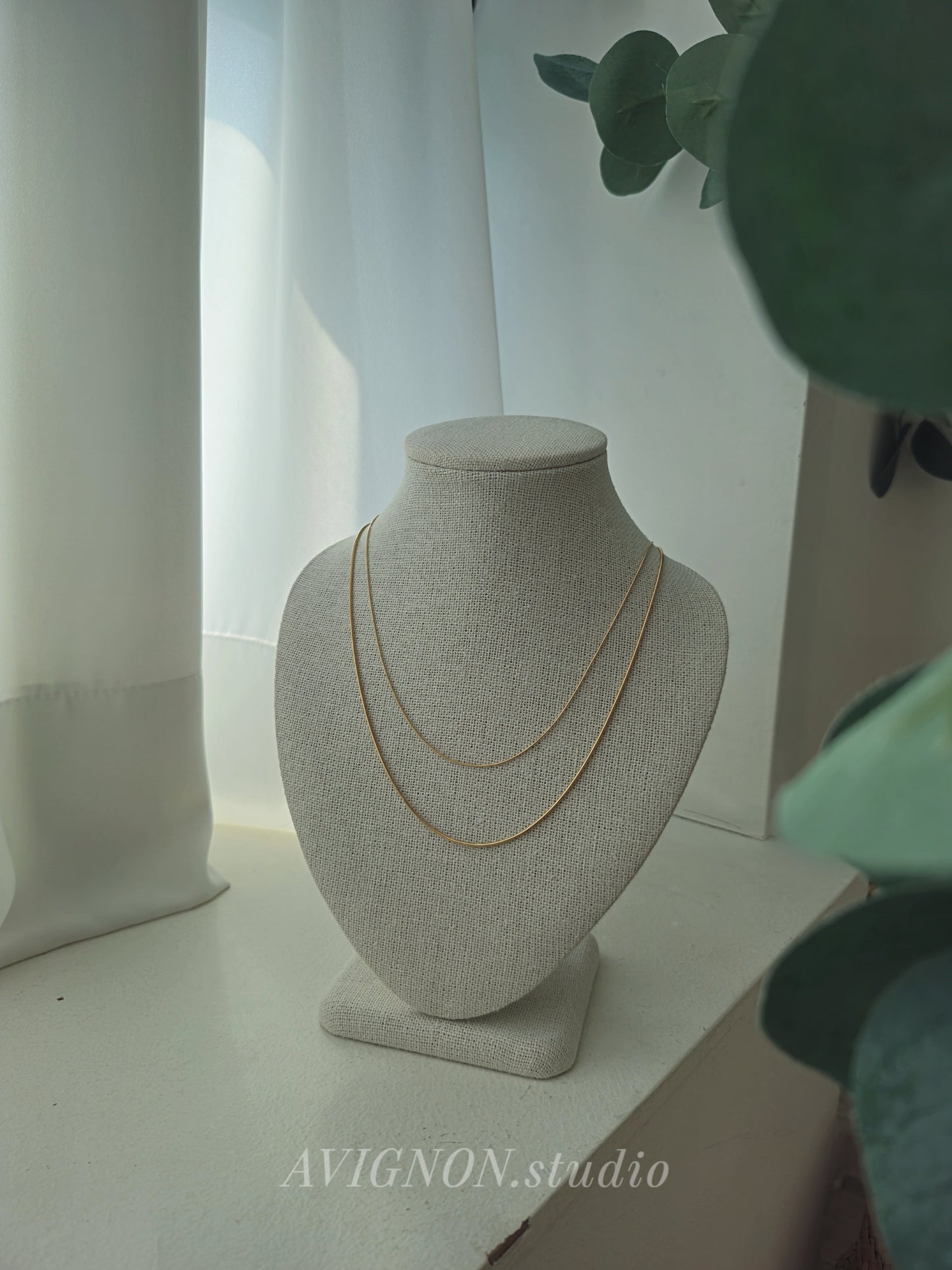 14k solid gold Full round sleek snake chain necklace. 0.8mm 1.2mm.